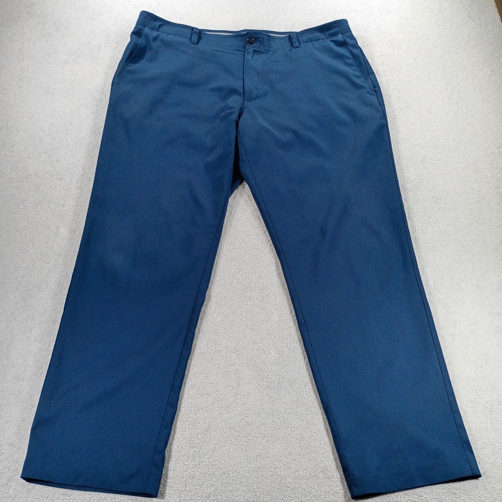 Unbranded Mens Golf Pants Blue 39x30 Straight Leg Performance Trousers